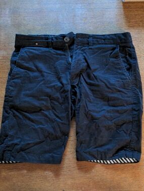 Denim & Flower Men's Black Chino Shorts